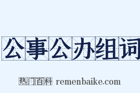 公事公办组词是什么意思的图片